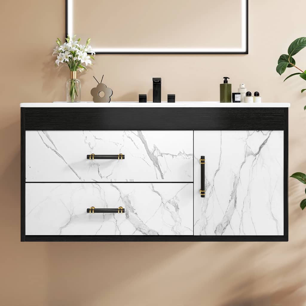 Moasis 36" Floating Bathroom Vanity with Sink And 2 Drawers
