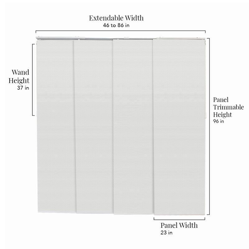 CHICOLOGY Adjustable Sliding Panels, 4-Rail Track, Vertical Blinds, Pation Door Curtain, Room Divider