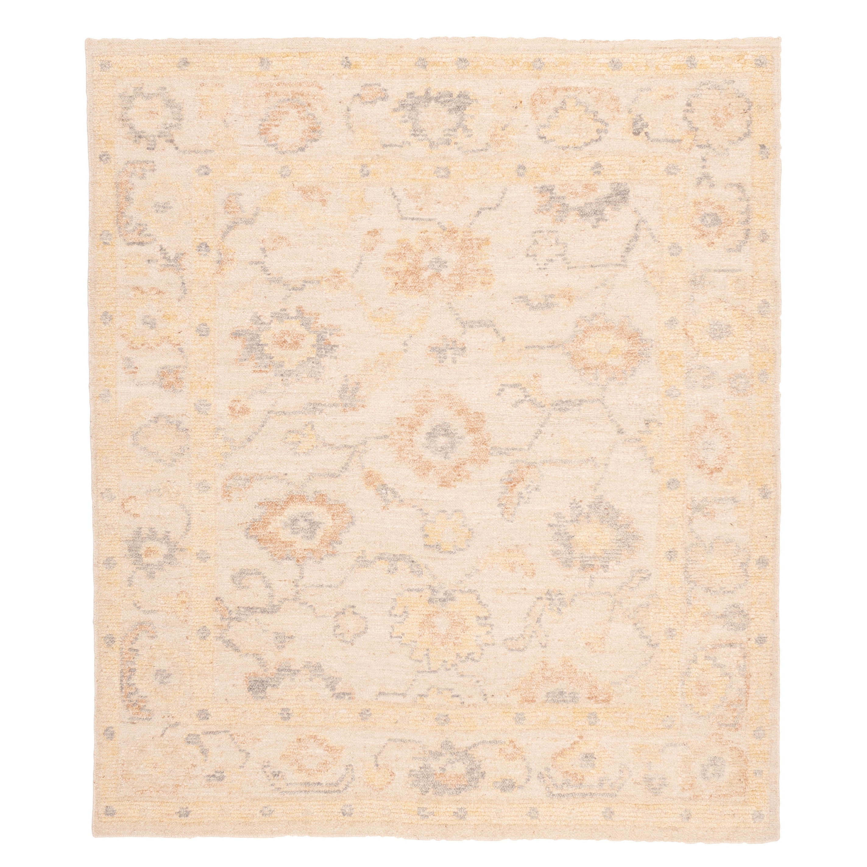 ECARPETGALLERY Hand-knotted Looma Ivory Wool Rug - 8'3 x 9'9