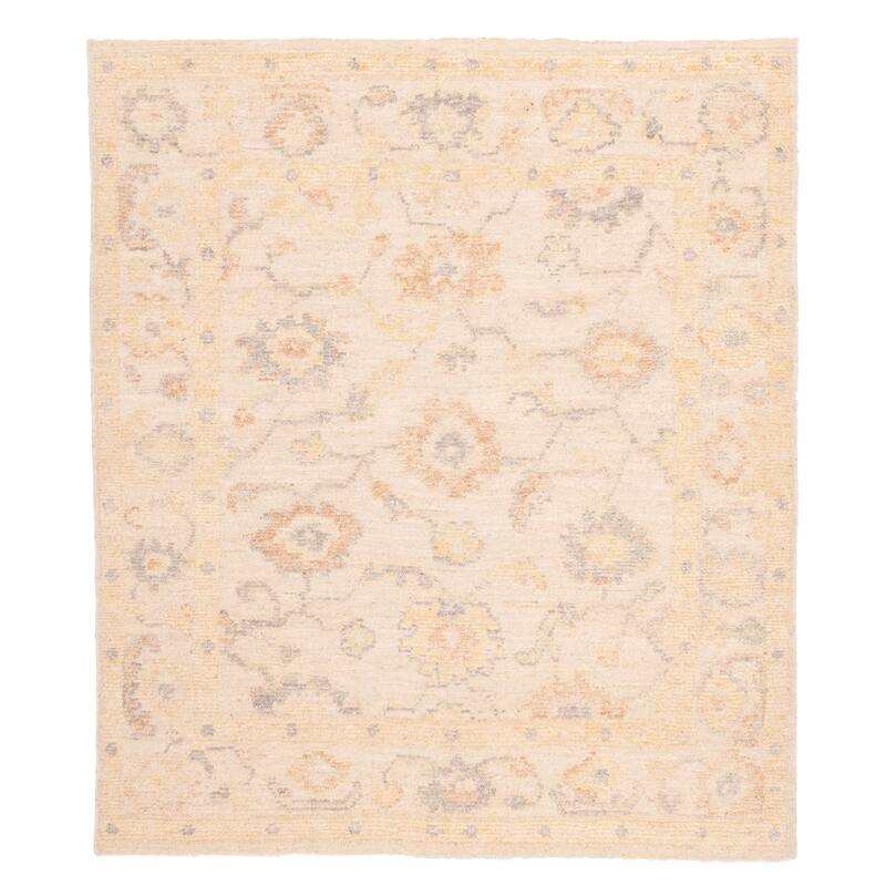 ECARPETGALLERY Hand-knotted Looma Ivory Wool Rug - 8'3 x 9'9