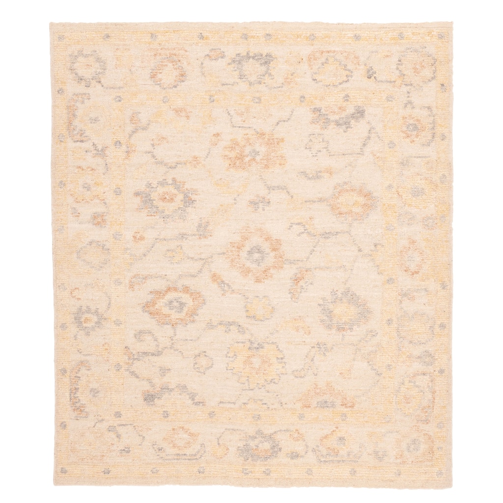 ECARPETGALLERY Hand-knotted Looma Ivory Wool Rug - 8'3 x 9'9