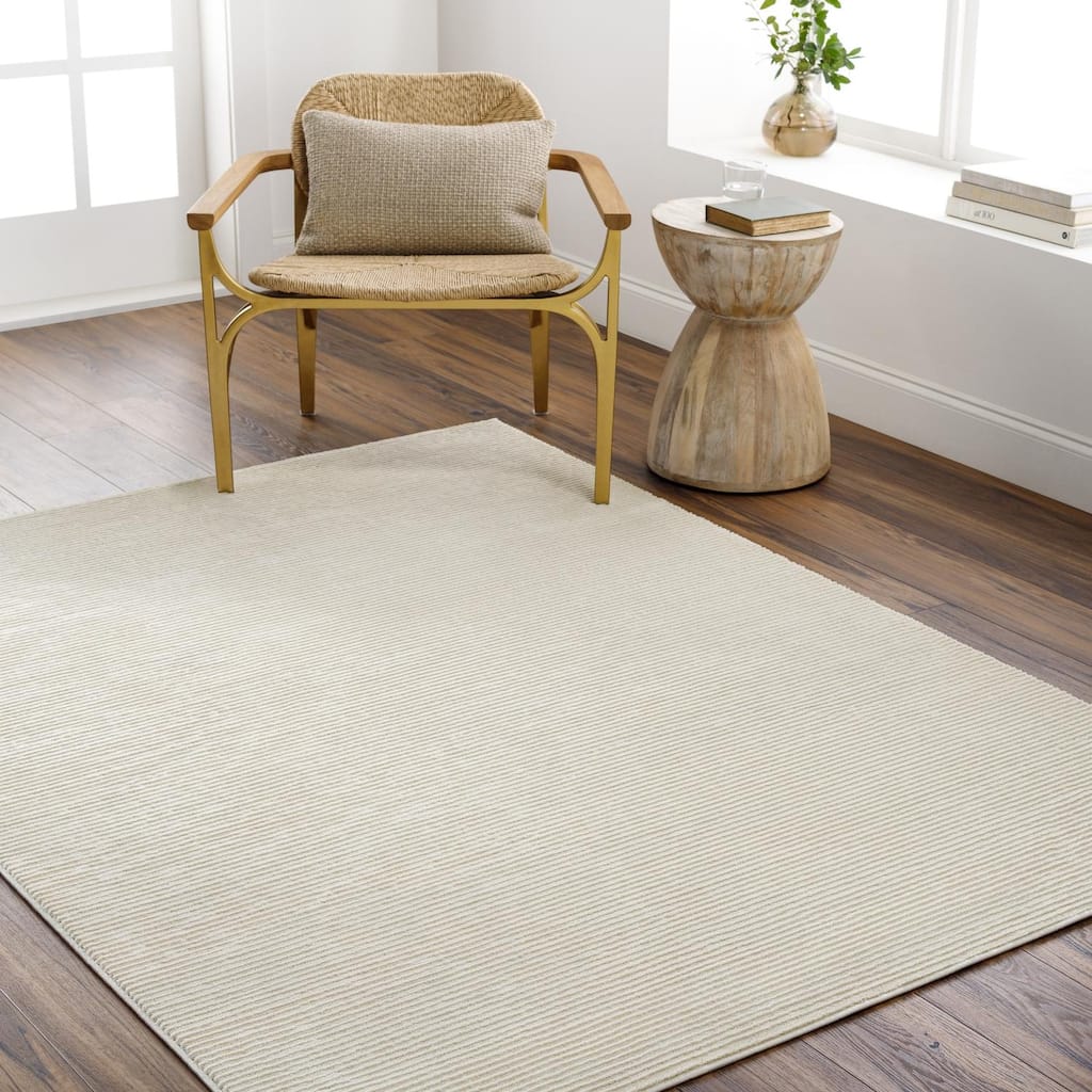 Livabliss Casual Alder Stripe Washable Area Rug