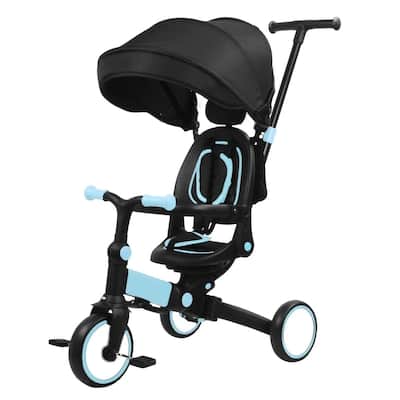 7 in 1 Baby Tricycle,Foldable Kids Tricycle with Adjustable Removable Canopy