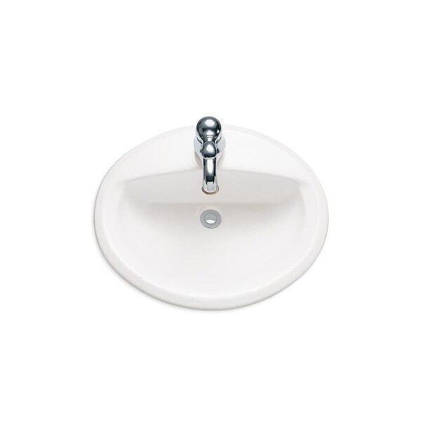 American Standard 0475.920 Aqualyn 20-3/8" Drop In Porcelain Bathroom Sink - White