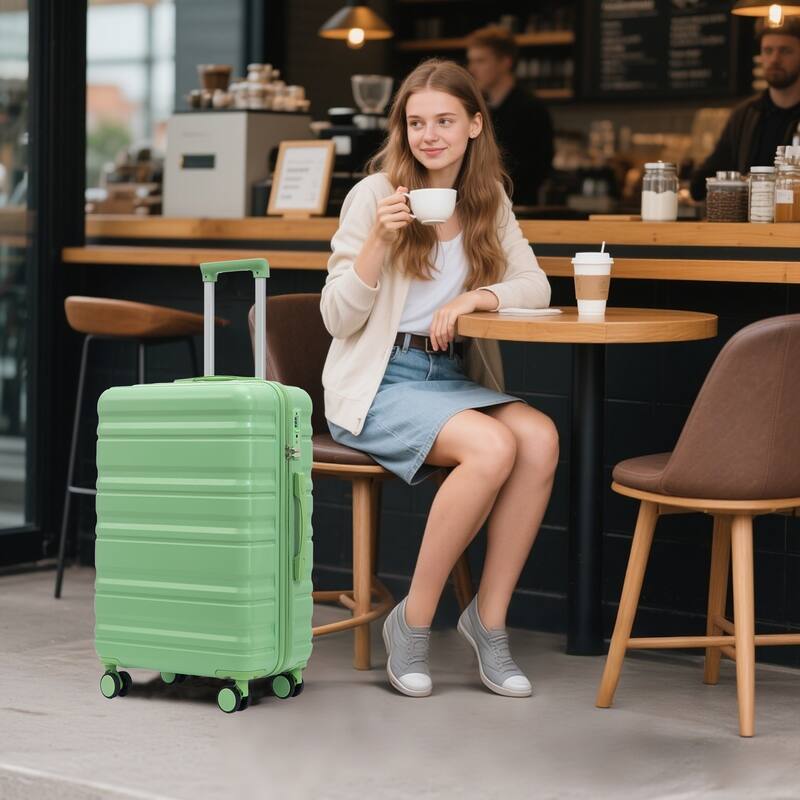 3 Piece Luggage Set Carry on Suitcase with ABS hardshell, Spinner Wheels & TSA Combination Lock