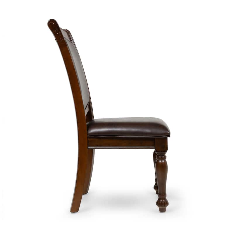 Copper Grove Madzharovo Traditional Faux Leather Dining Chairs (Set of 2)