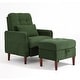 preview thumbnail 32 of 59, Adjustable Backrest Lounge Accent Chair Set with Storage Ottoman