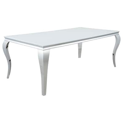 Carone Rectangular Glass Top Dining Table
