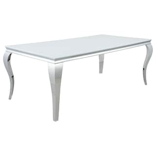 Carone Rectangular Glass Top Dining Table