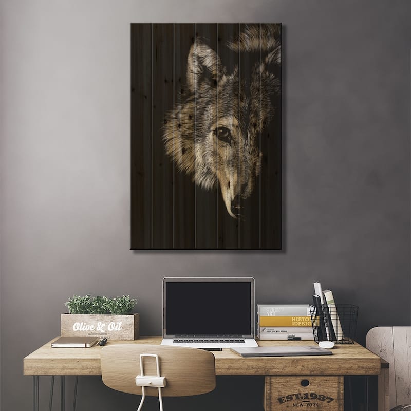 Black Glimpse III Print On Wood by Julie T. Chapman - Multi-Color