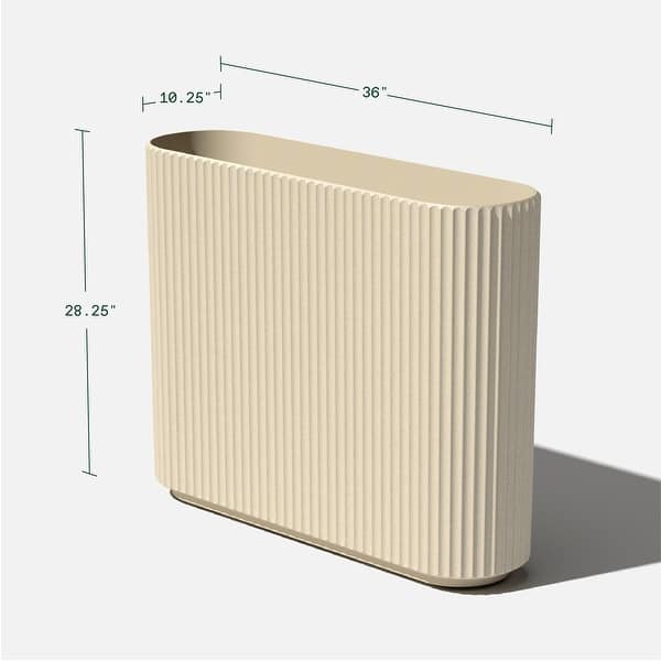 dimension image slide 0 of 4, Veradek Demi Series Span Plastic-Stone Planter