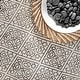 preview thumbnail 7 of 7, Nuloom Geometric Ivory Flatweave Sparkling Cotton Fringe Area Rug