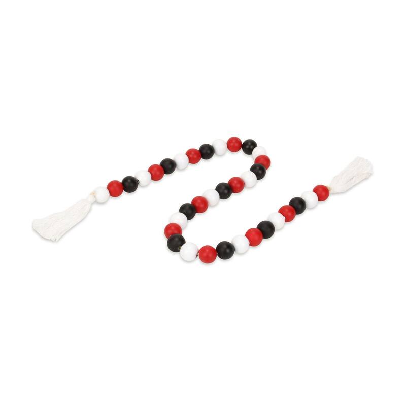 Kira Red White and Black Beaded Garland