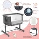 preview thumbnail 4 of 17, Babyjoy 3-in-1 Baby Bassinet Beside Sleeper Crib with 5-Level - See Details