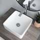 preview thumbnail 13 of 12, STYLISH 15 inch Porcelain Ceramic Rectangular Vessel Sink Above Counter - 14 1/2" x 14 1/2" x 5"