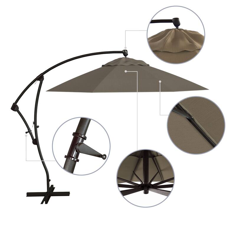 Okracoke 9ft Rotating Aluminum Umbrella by Havenside Home