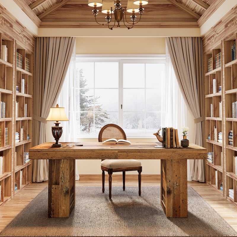 Large Executive Desk, Computer Desk, Home Office Writing Table, Conference Table Business Workstation for Working, Meeting