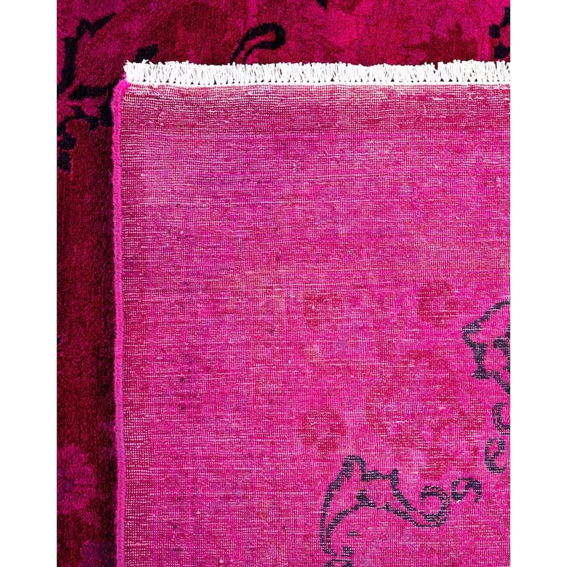 Overdyed, One-of-a-Kind Hand-Knotted Area Rug - Pink - 8' 2" x 10' 3"