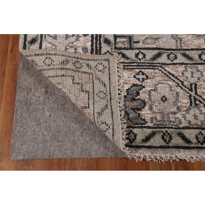 Heriz Serapi Indian Area Rug Hand-Knotted Traditional Wool Carpet - 8'0" x 9'10"