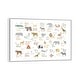 preview thumbnail 8 of 10, iCanvas "Safari Alphabet Nursery Decor" by PaperPaintPixels Framed Canvas Print White - 18x26