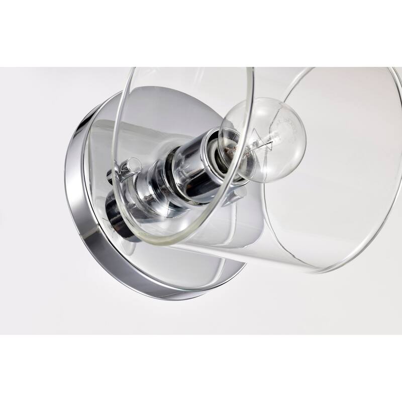 Marlowe 1 Light Vanity Polished Nickel with Clear Glass - Polished Nickel