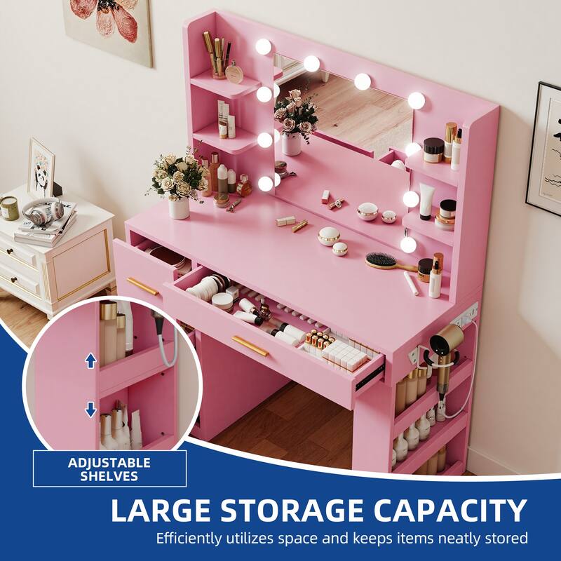 Moasis Makeup Vanity with LED Mirror