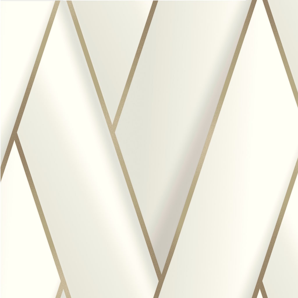 Advantage Manfred White Modern Herringbone Wallpaper