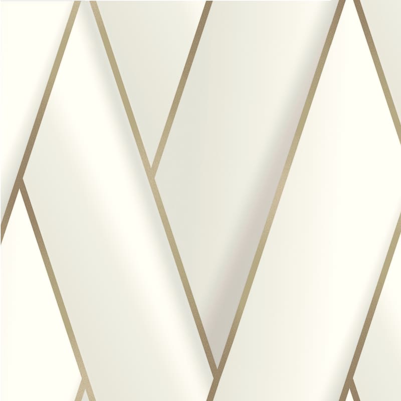 Advantage Manfred White Modern Herringbone Wallpaper