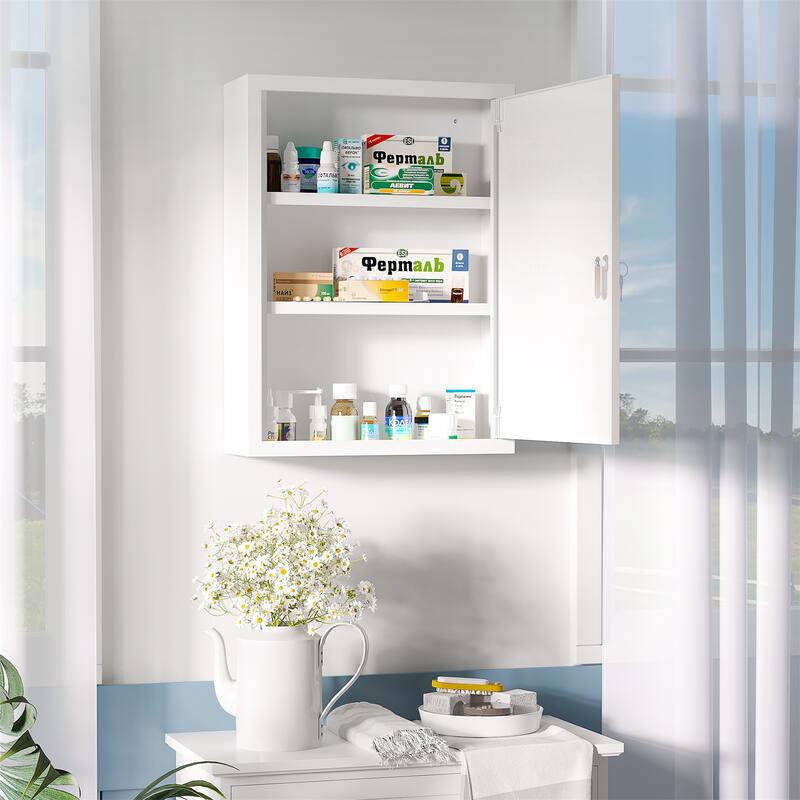 Wall Medicine Cabinet with Lock