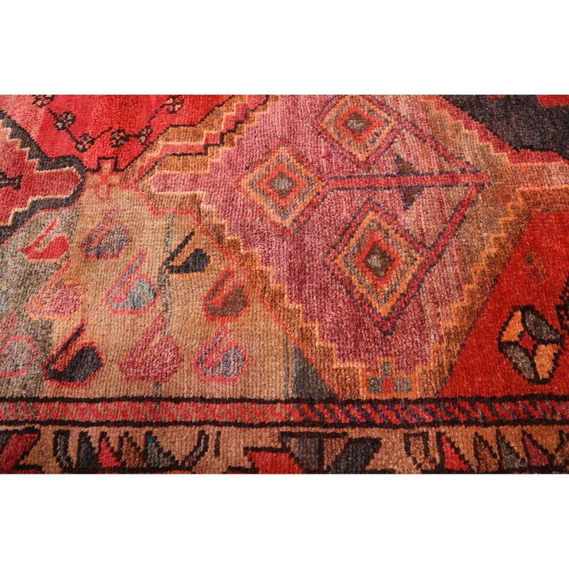 ECARPETGALLERY Hand-knotted Melis Vintage Red Wool Rug - 4'10 x 10'9