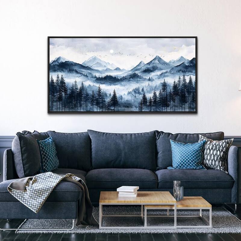 Misty and Fog Forest Painting Mountain Landscape Pictures Artworks