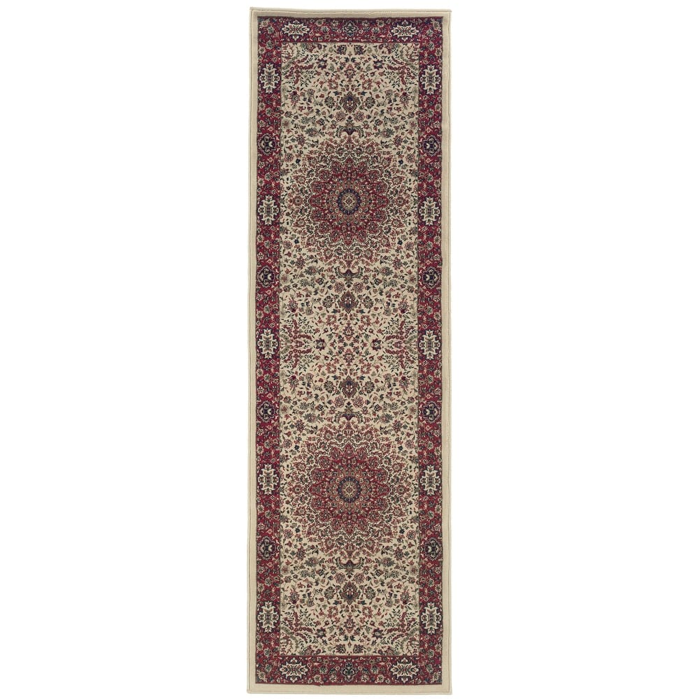 Style Haven Annapolis Persian Flair Blue/ Red Rug