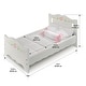 preview thumbnail 4 of 8, Badger Basket Doll Bed with Bedding and Free Personalization Kit - White Rose