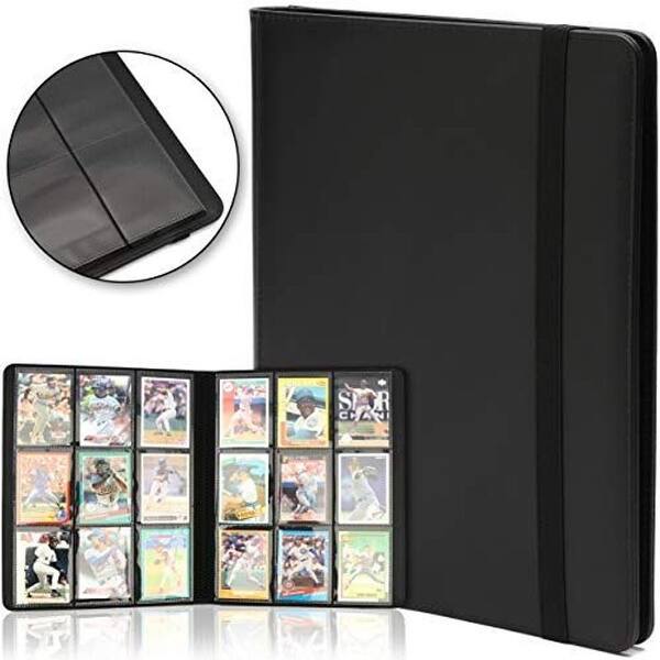 360 Card Pocket Binder with Strap 9 Pocket Trading Cards Album Folder,  Black - 12.25" x 10" - Bed Bath & Beyond - 31673348