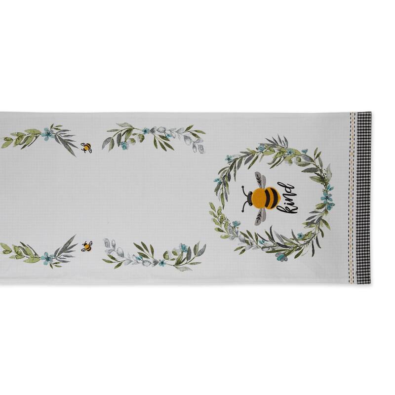 DII Bee Kind Reversible Embellished Table Runner - Reversible Table Runner, 14x108"