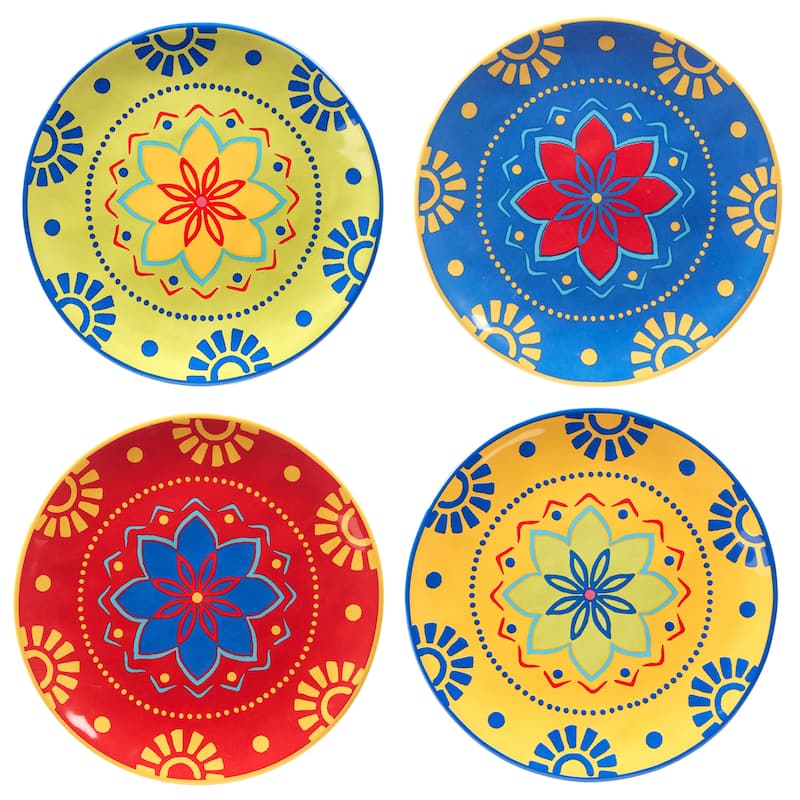 Certified International Spice Love Set of 4 Salad Plates - 8.5" Diam x 0.875"