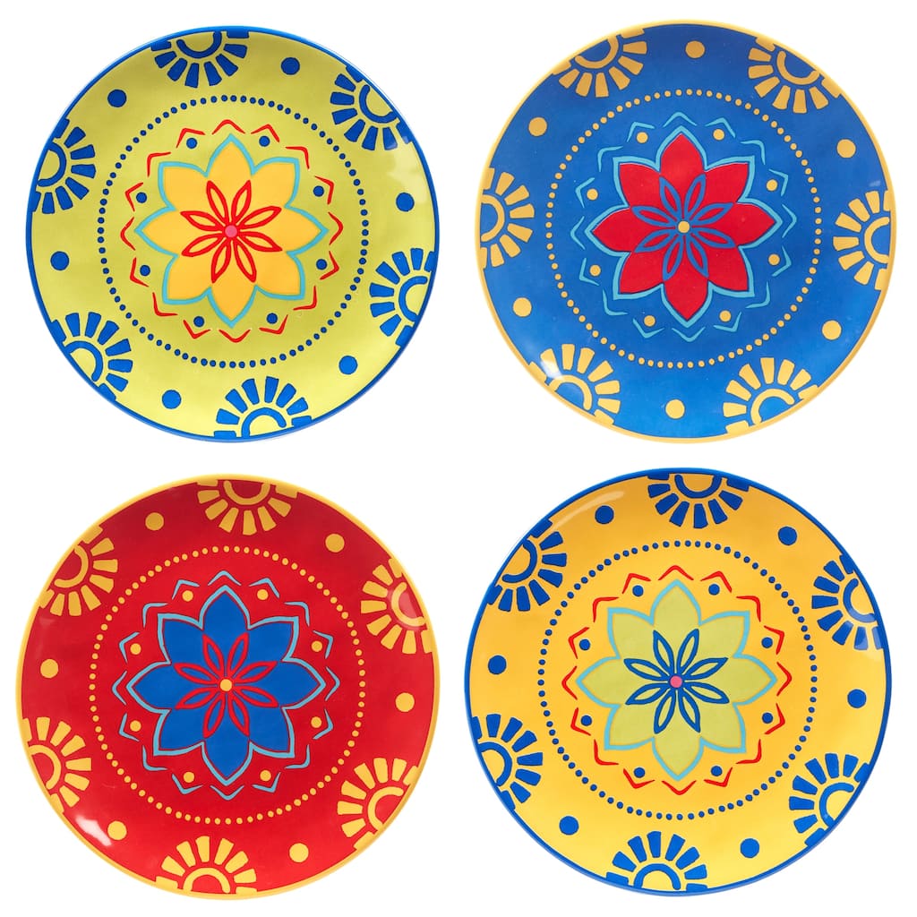 Certified International Spice Love Set of 4 Salad Plates - 8.5" Diam x 0.875"