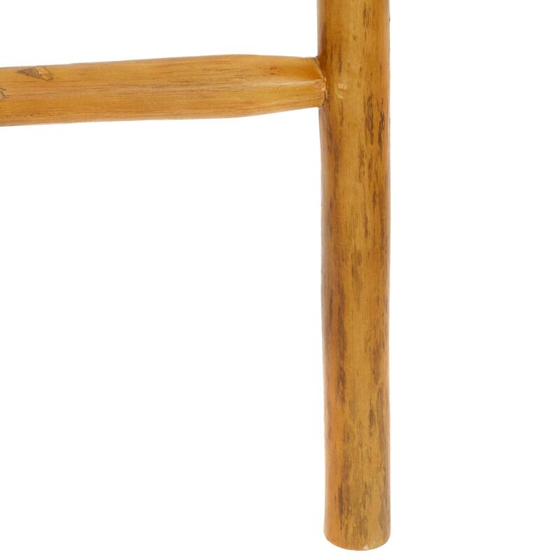 Teak Wood Handmade 4 Rack Ladder - White or Brown - Roche River Decor
