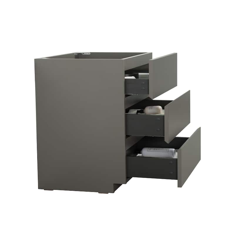 (Base Only) Floor Cabinet Vanity Base with 3 Drawers