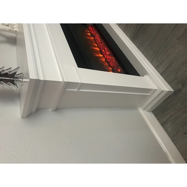 Top Product Reviews For Beau Electric Fireplace In White 58 5l X 11 375w X 42 125h 58 5l X 11 375w X 42 125h 23058281 Overstock