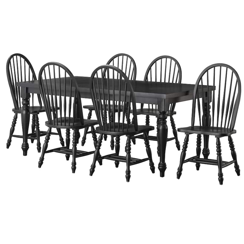 Lifestorey Clemence Farmhouse Dining Table with Turned Legs