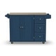 preview thumbnail 24 of 44, Homestyles Mobile Kitchen Island Cart with Wood Top and Dropleaf Breakfast Bar