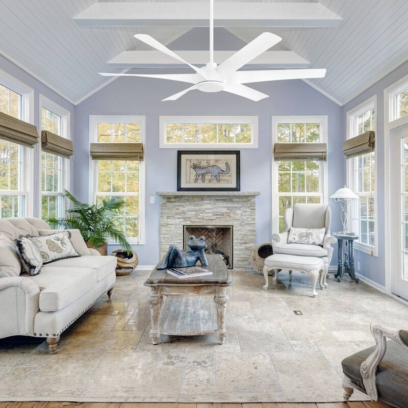 65-in Indoor Large Ceiling Fan with Remote without Light (6-Blade)