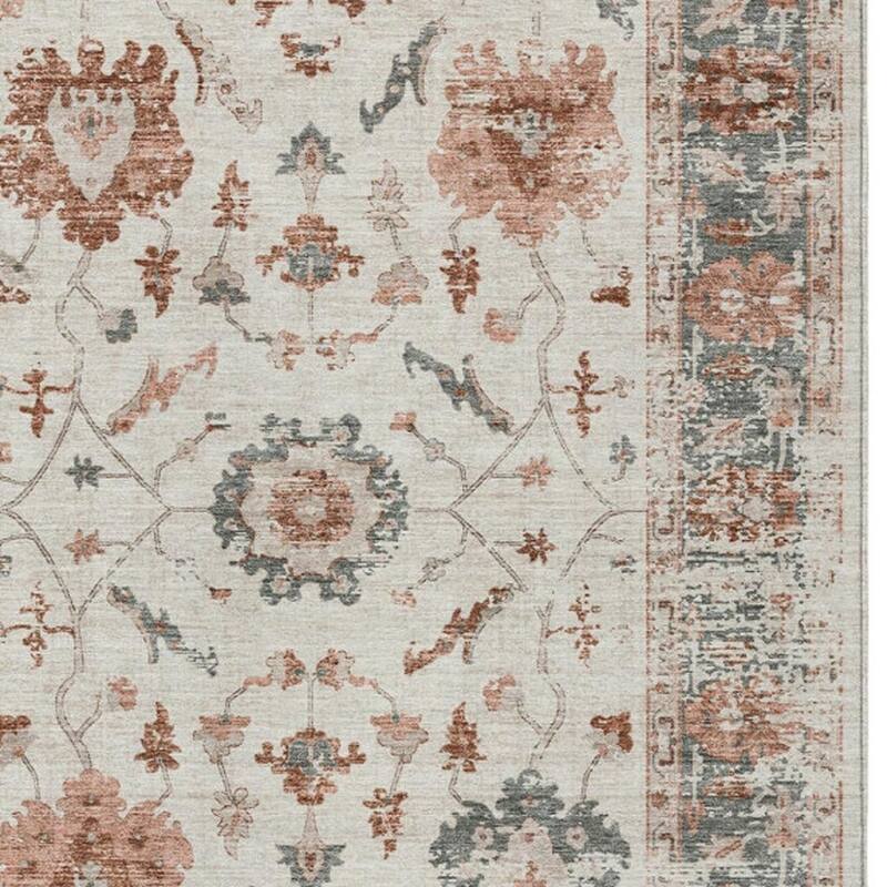 HomeRoots Floral Traditional Rectangle Outdoor Rug