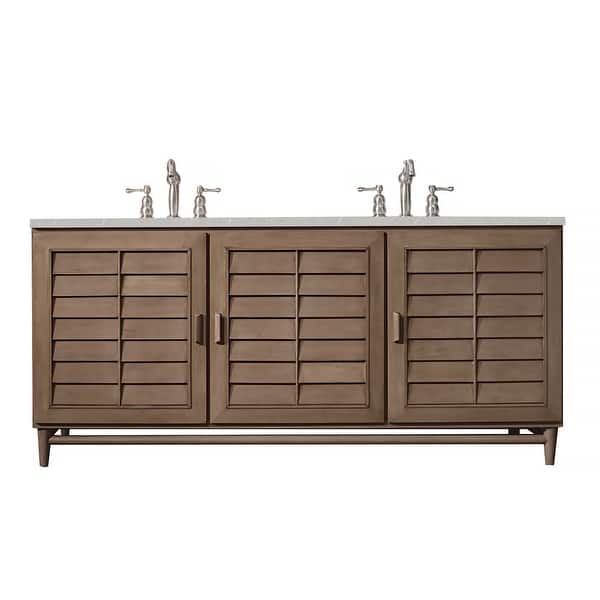 slide 2 of 37, James Martin Vanities Portland 72" Double Vanity, Whitewashed Walnut