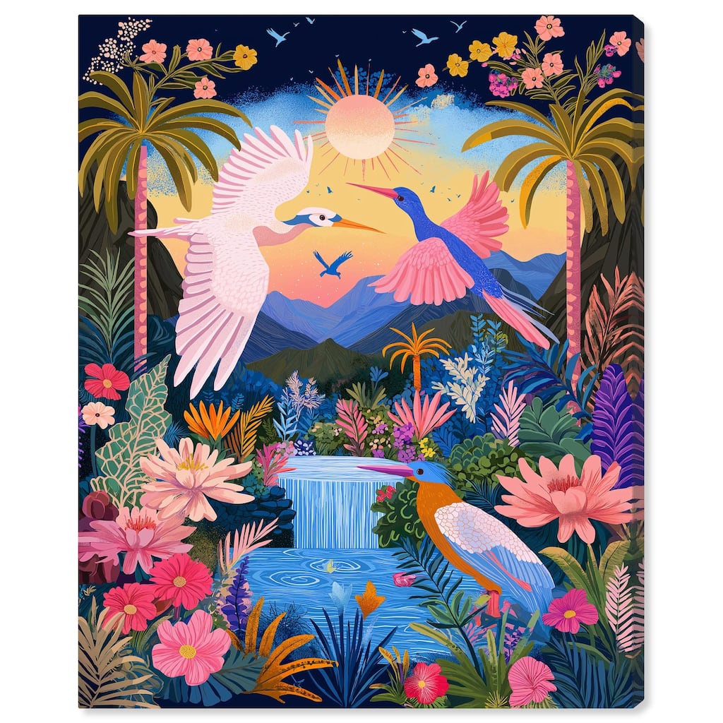 Waterfall Haven Canvas by Art Remedy, Gallery Wrapped