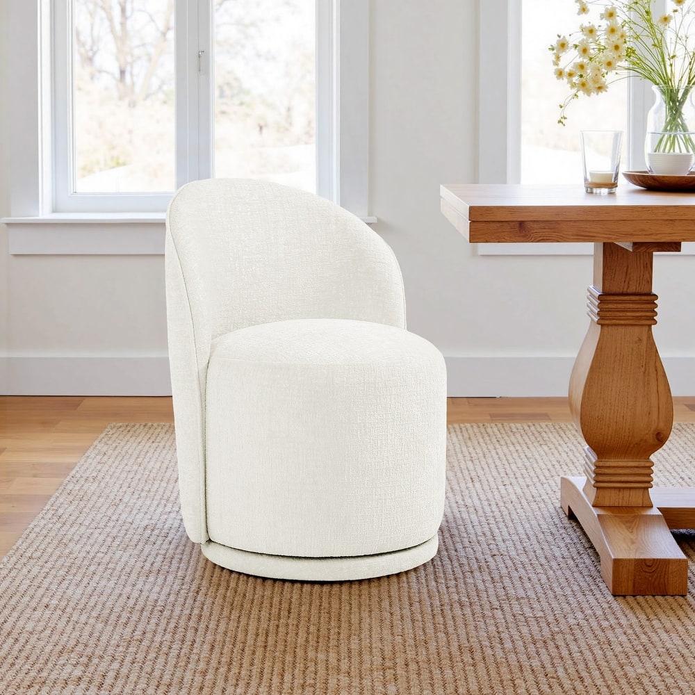 23" W Upholstered Swivel Side Chair for Dining Room, Balcony, Parlour