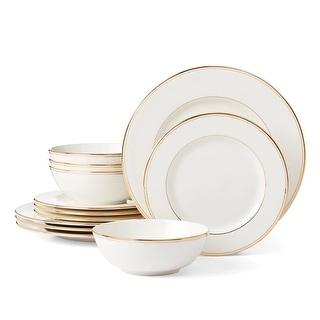 Lenox Federal Gold 12-Piece Dinnerware Set, Service for 4 - 10.75" Round