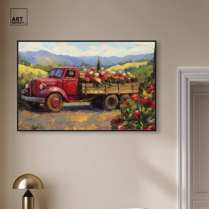 Flowers in Transit II Canvas by Art Remedy