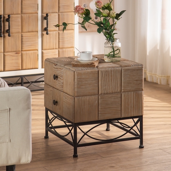 Small coffee shop table with drawers